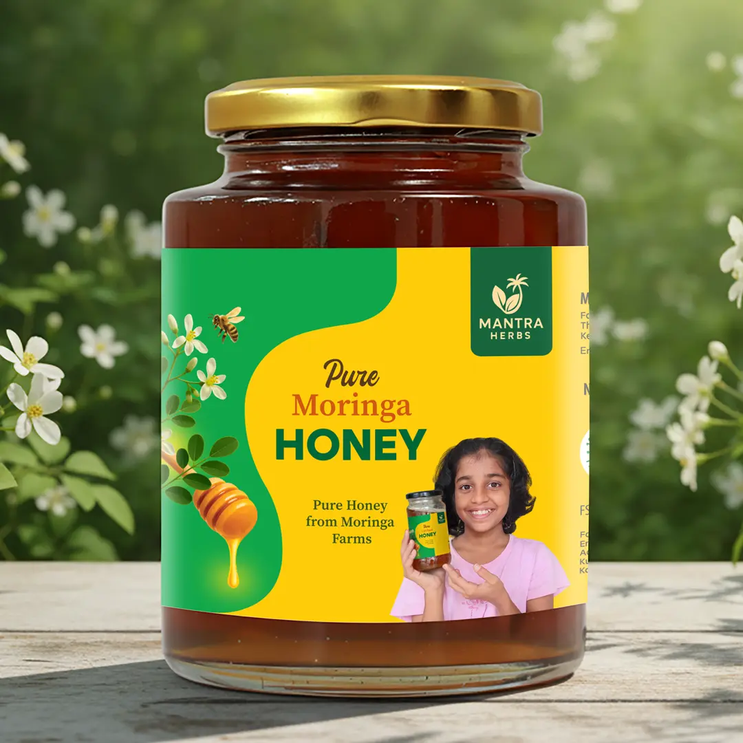 Moringa Honey – 100% Pure Honey from Moringa Farms | Antioxidant-Rich, Vitality & Wellness Support Mantra Herbs